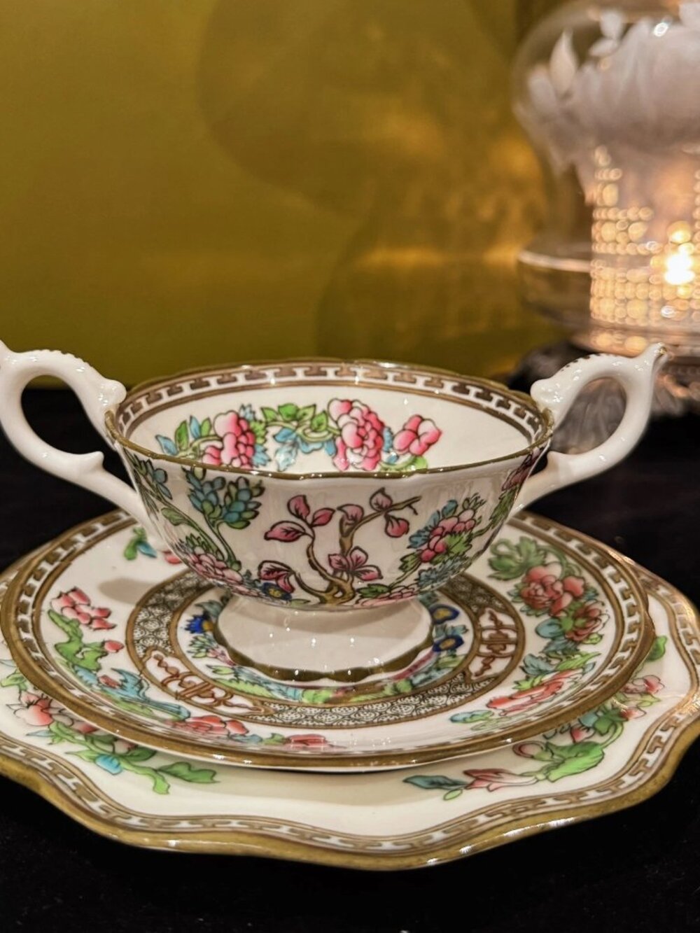 Coalport Indian Tree Double Handle 3PC Set
